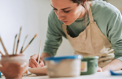 Creatieve workshop servies schilderen